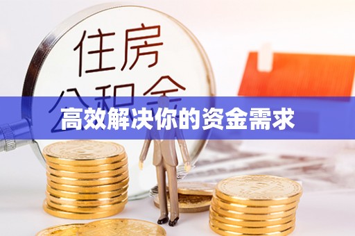 德州高效解决你的资金需求