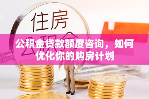 德州公积金贷款额度咨询，如何优化你的购房计划