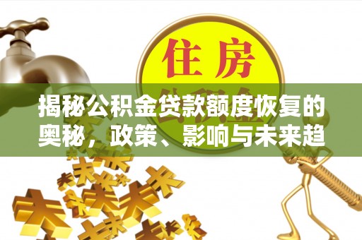 德州揭秘公积金贷款额度恢复的奥秘，政策、影响与未来趋势