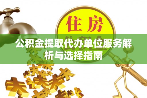 德州公积金提取代办单位服务解析与选择指南