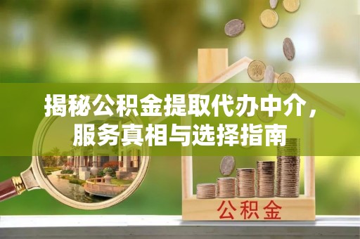 德州揭秘公积金提取代办中介，服务真相与选择指南