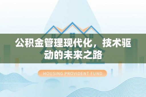 德州公积金管理现代化，技术驱动的未来之路
